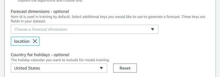 Forecast dimensions で予測軸を追加するForecast dimensions で予測軸を追加する