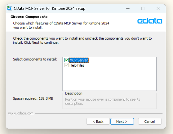 CData MCP Server for kintone のインストールオプション